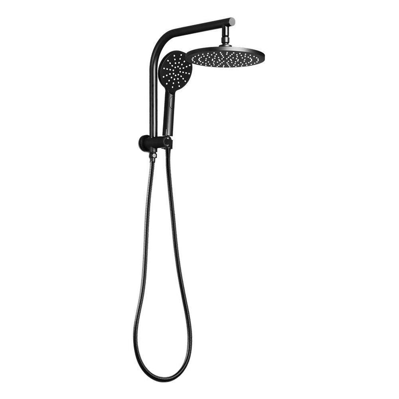 Cefito WELS 9'' Rain Shower Head Set Round Handheld High Pressure Wall Black - John Cootes