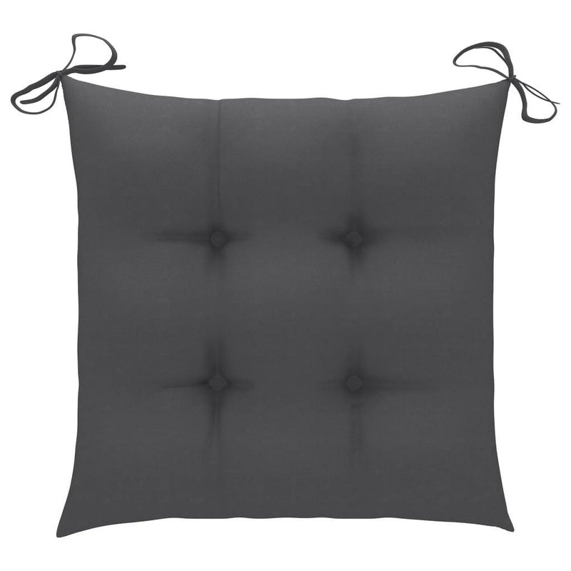 Chair Cushions 2 Pcs Anthracite 50x50x7 Cm Fabric - John Cootes