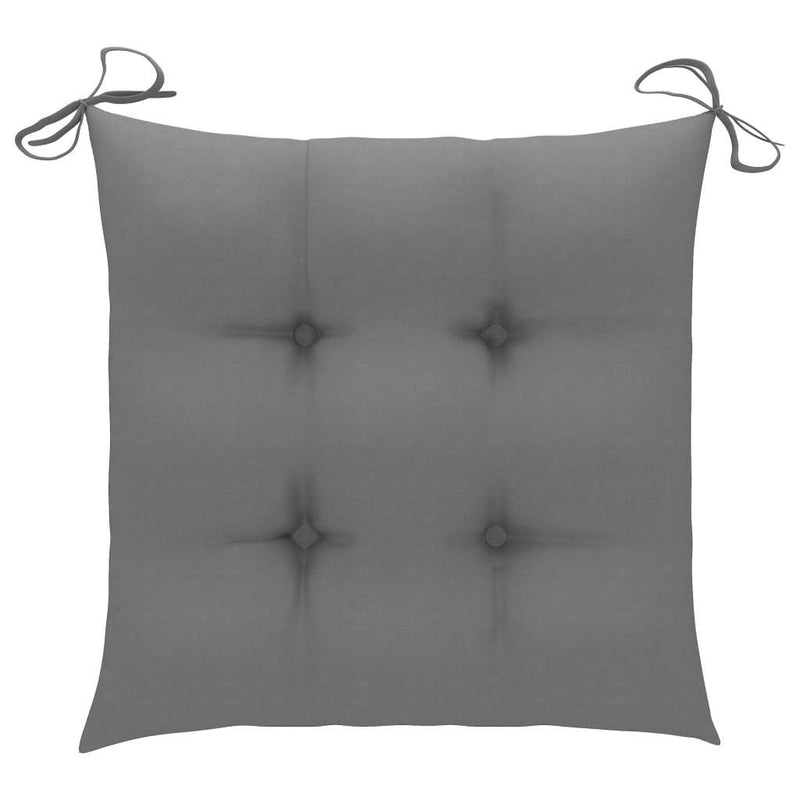 Chair Cushions 6 Pcs Grey 40x40x7 Cm Fabric - John Cootes