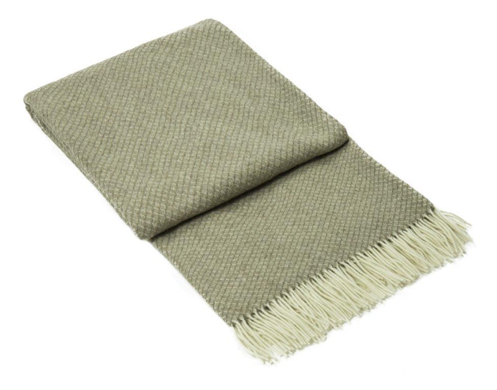 Chiswick Throw - Merino Wool/Cashmere - Beige - John Cootes