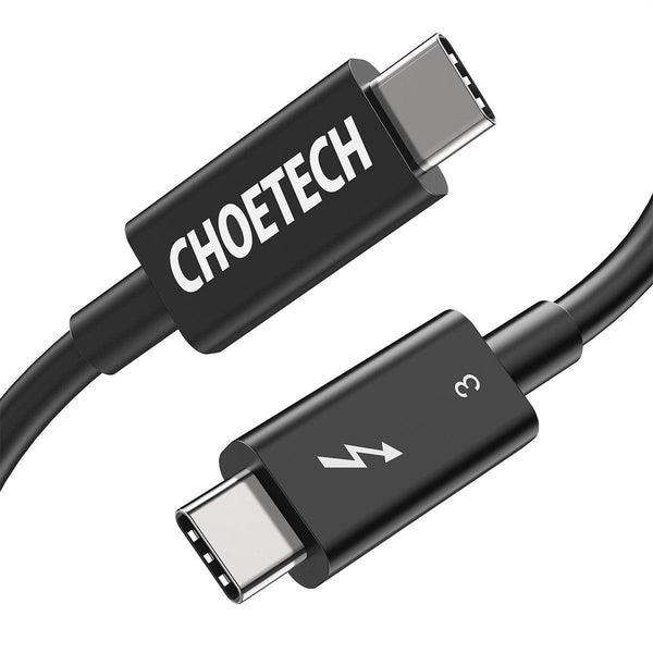CHOETECH A3009 USB Type C Thunderbolt 3 Cable 5K/60Hz 40Gbps 0.8M Black - John Cootes