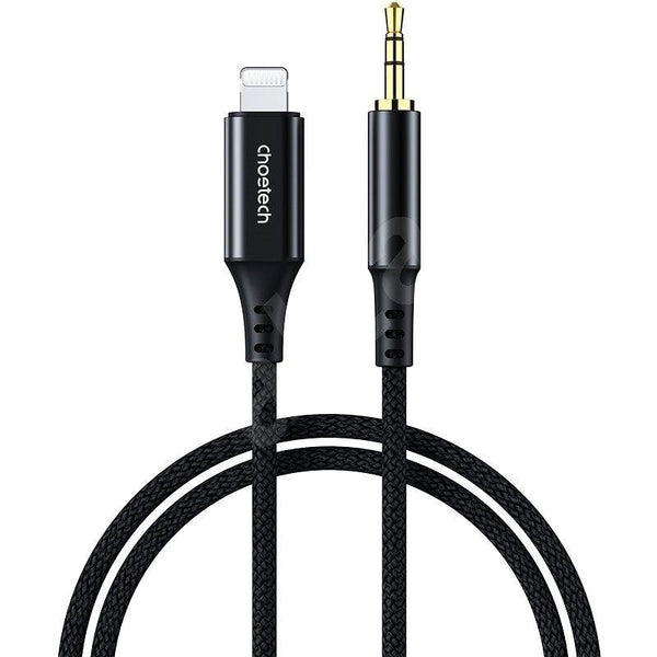 CHOETECH AUX007 8-pin to 3.5mm Male Audio Cable for iPhone1M - Black - John Cootes
