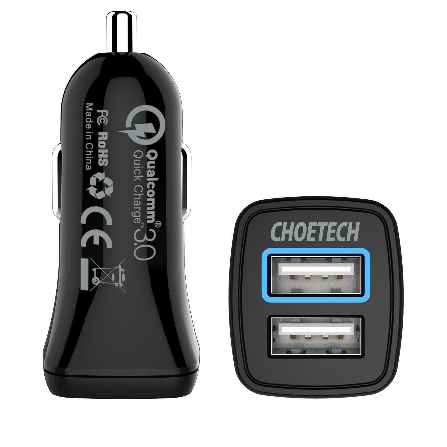 CHOETECH C0051 Quick Charge 3.0 Tech 30W Car Charger - John Cootes