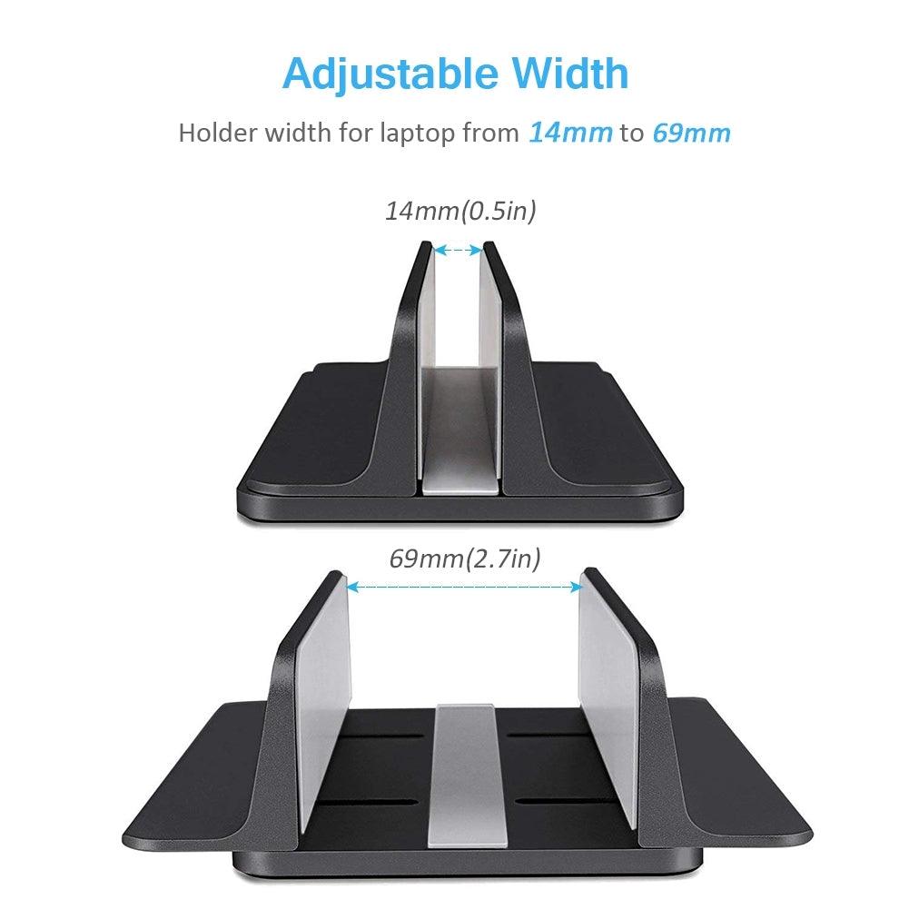 CHOETECH H038-BK Desktop Aluminum Stand With Adjustable Dock Size for Laptops and Tablets - John Cootes