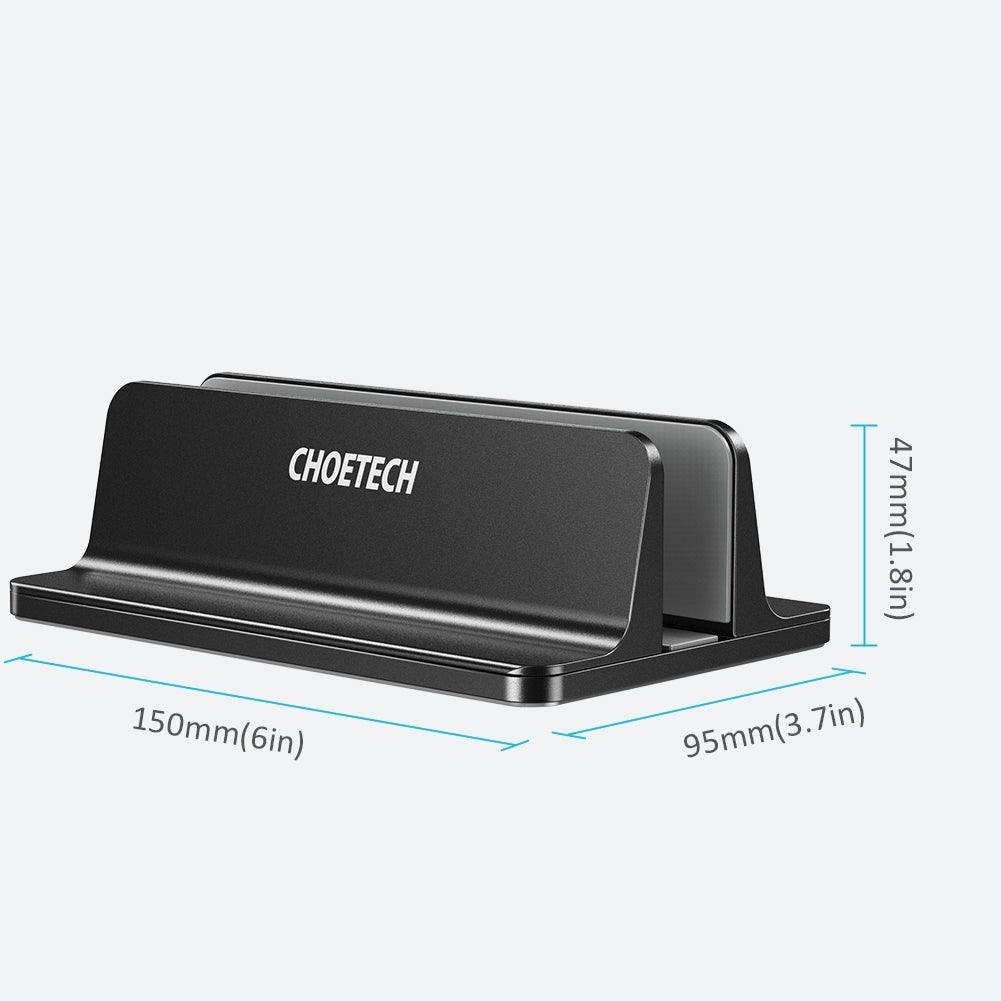 CHOETECH H038-BK Desktop Aluminum Stand With Adjustable Dock Size for Laptops and Tablets - John Cootes