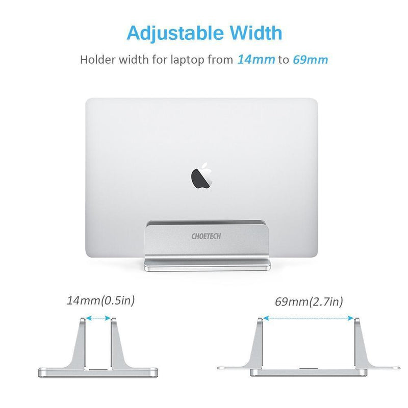 CHOETECH H038 Desktop Aluminum Stand With Adjustable Dock Size, Laptop Holder For All MacBook & tablet - John Cootes