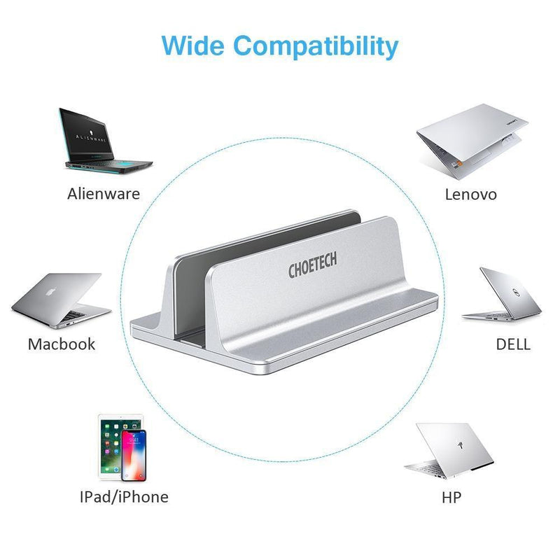 CHOETECH H038 Desktop Aluminum Stand With Adjustable Dock Size, Laptop Holder For All MacBook & tablet - John Cootes