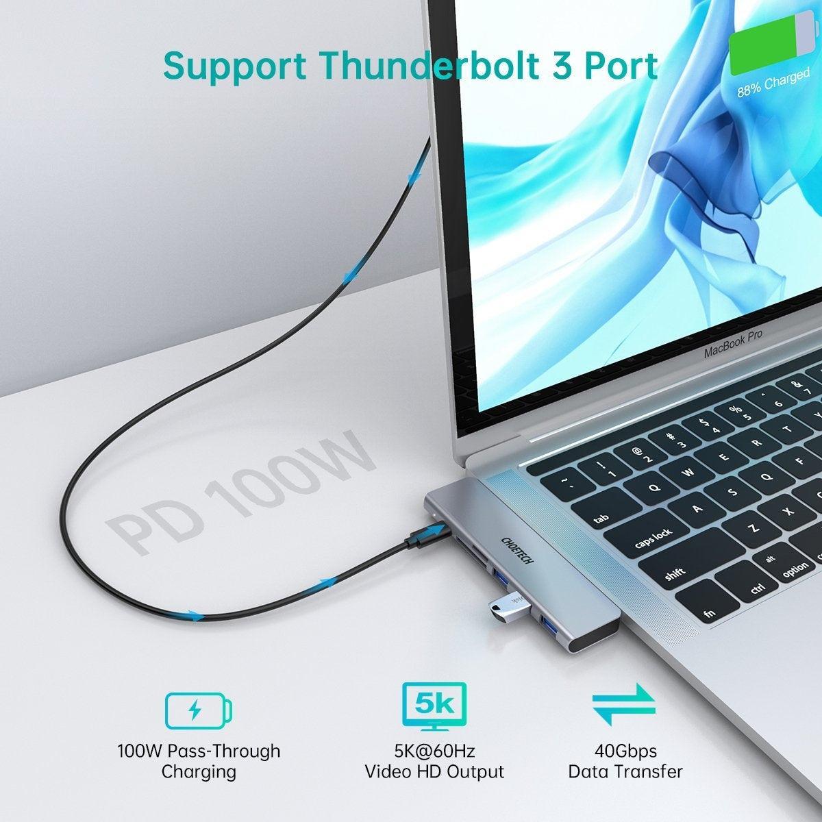 CHOETECH HUB-M23 7-in-1 MacBook Pro USB Adapter - John Cootes