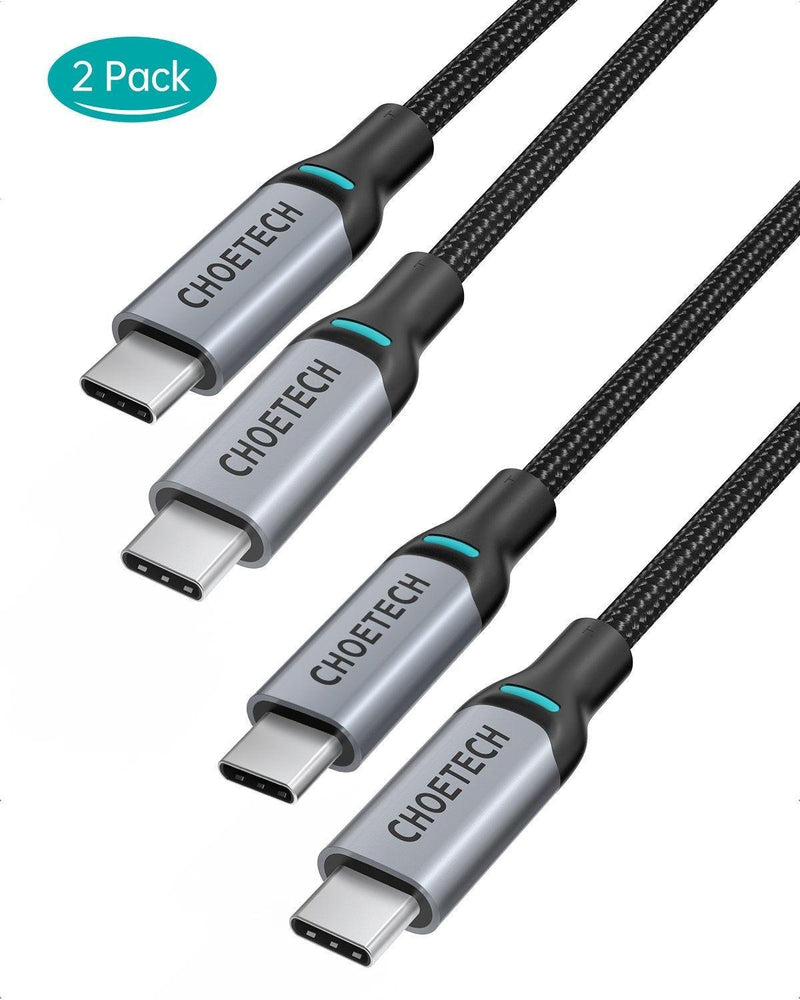 CHOETECH MIX00073 (XCC-1002 x2) 100W USB-C Braided Fast Charging Cable 1.8M 2 Pack - John Cootes