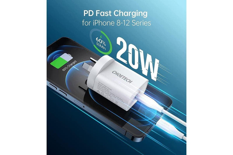 Choetech Q5004 PD Fast Type C Wall Charger 20W - John Cootes