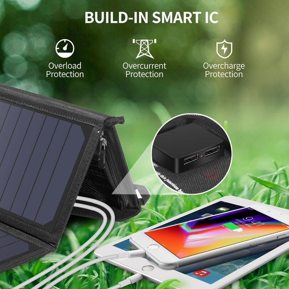 CHOETECH SC001 19W Portable Solar Panel Charger SunPower Panels Dual USB Charger for Camping/RV/Outdoors - John Cootes