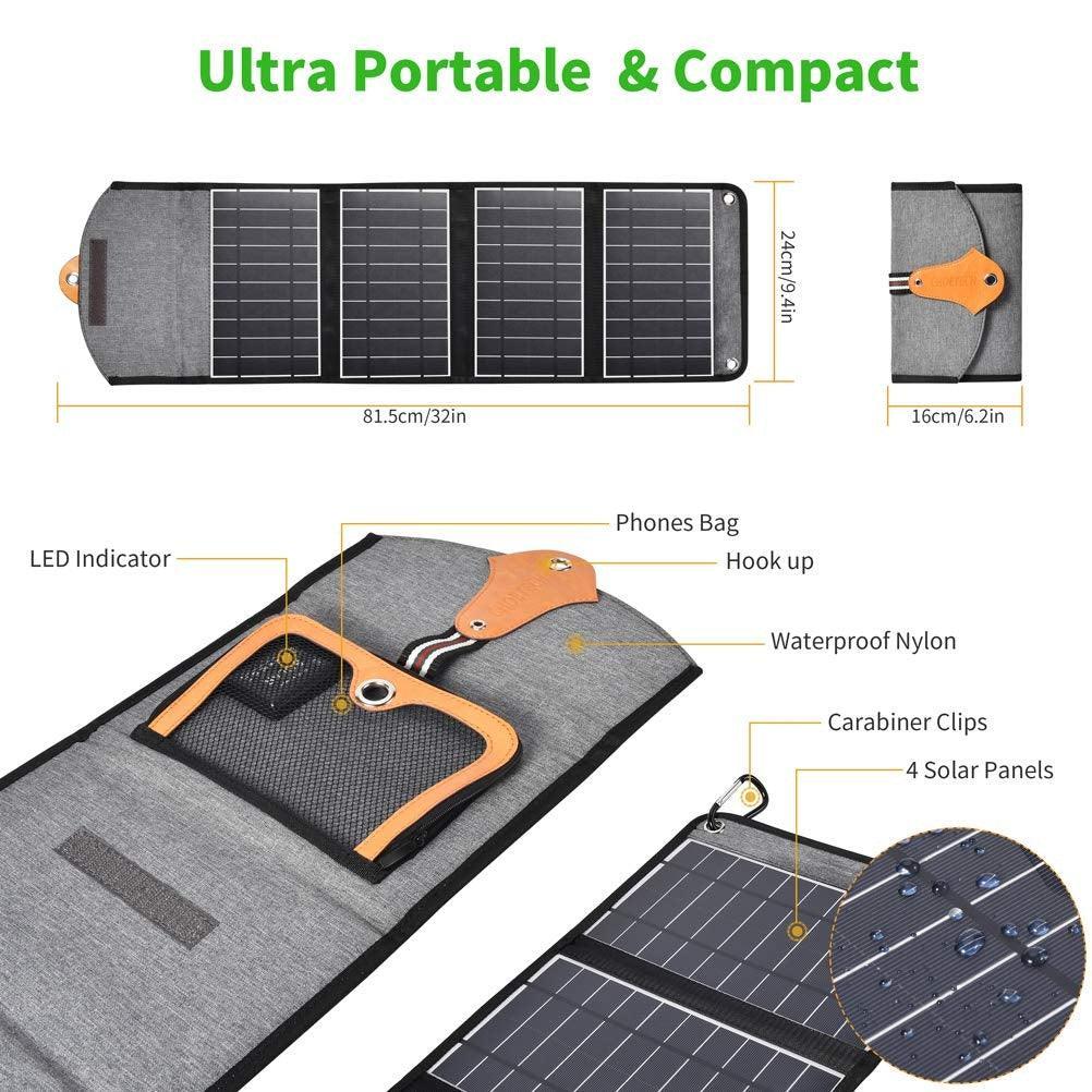 CHOETECH SC005 22W Portable Waterproof Foldable Solar Panel Charger (Dual USB Ports) - John Cootes