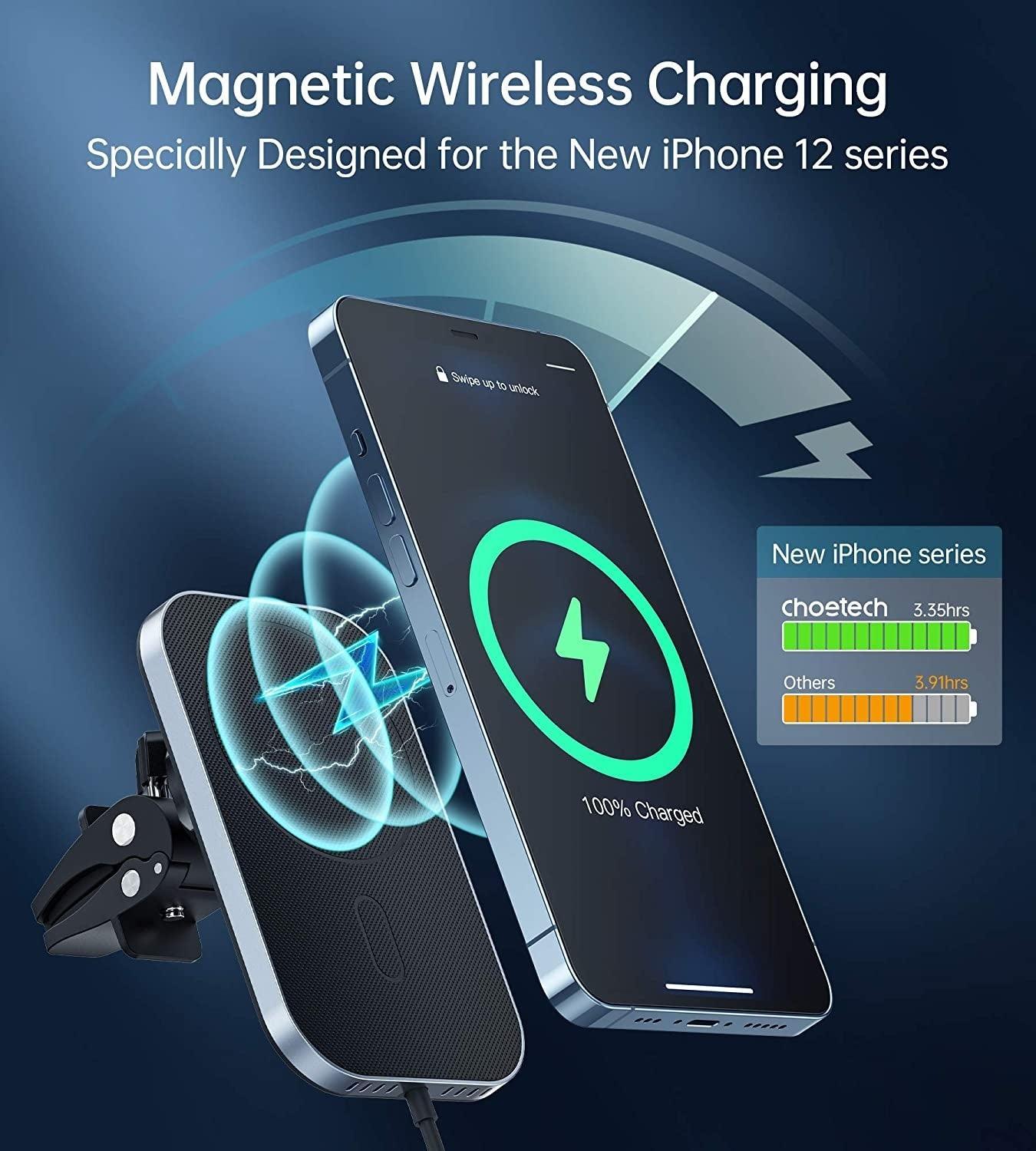 Choetech T200-F MagLeap Magnetic Wireless Car Charger for iPhone 12 - John Cootes