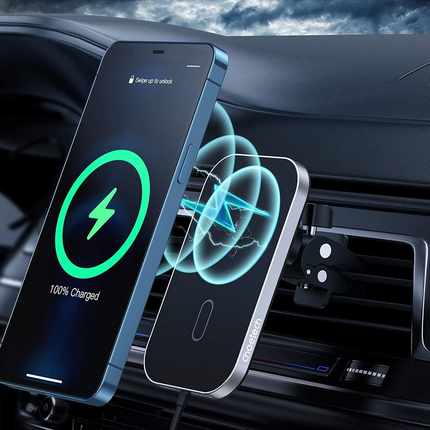 CHOETECH T200F-201 15W MagLeap Magnetic Wireless Car Charger Holder with 1M Cable - John Cootes