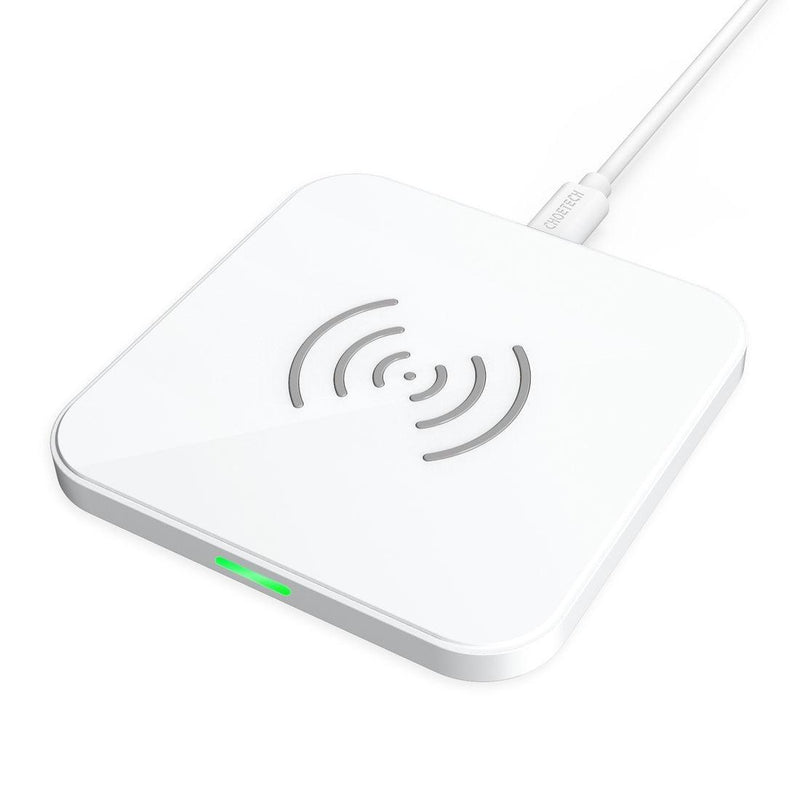 CHOETECH T511-S Qi Certified 10W/7.5W Fast Wireless Charger Pad (White) - John Cootes