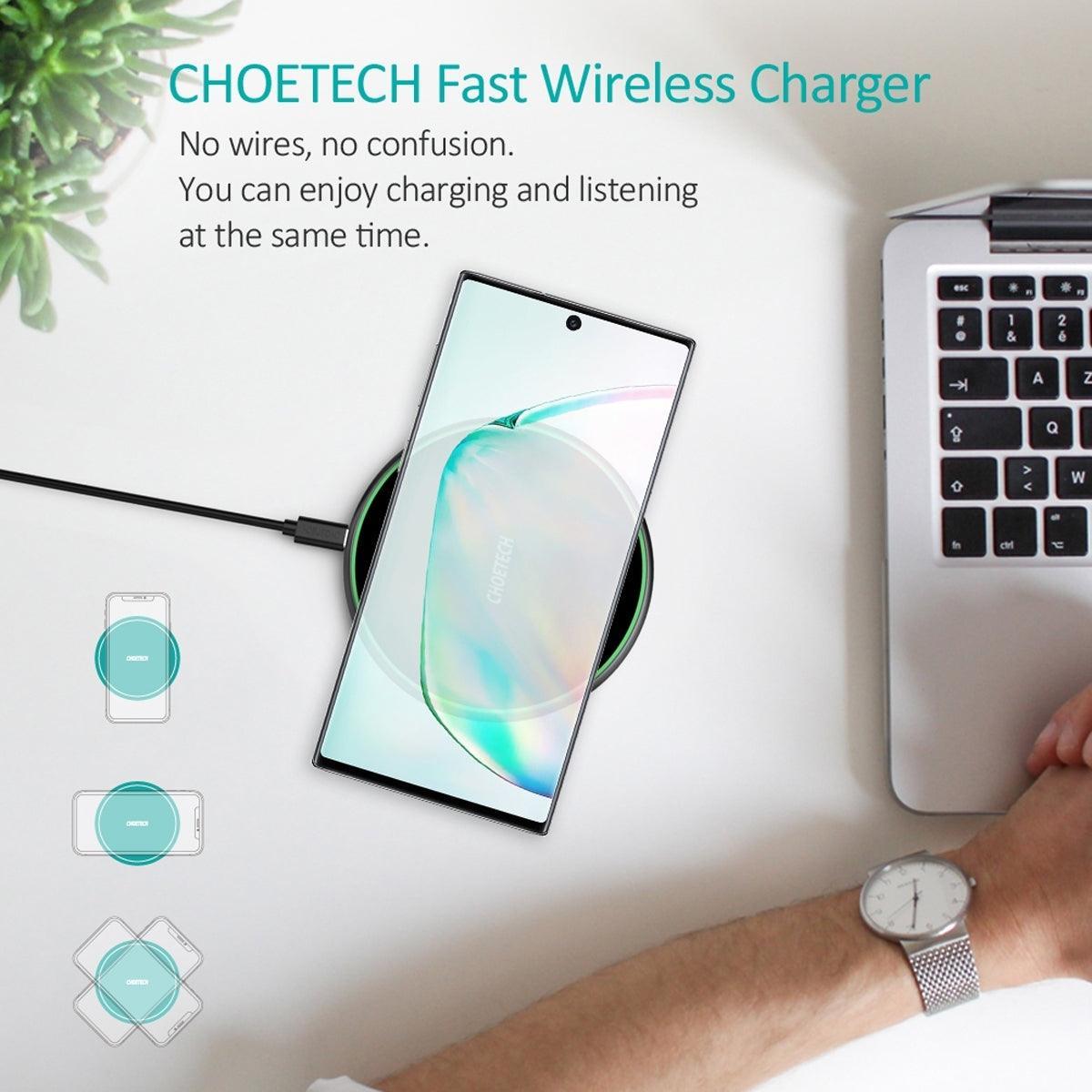 CHOETECH T559-F 15W Wireless Charging Pad with AC Adapter - John Cootes