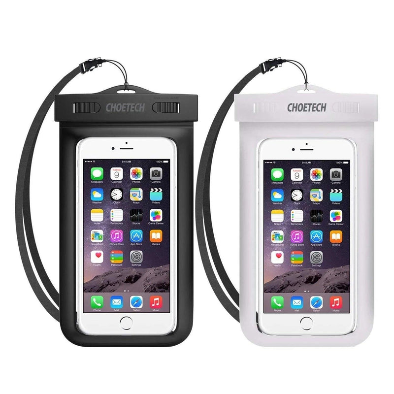 CHOETECH WPC007 Universal WaterProof Cell Phone Pouch 2-Pack Water Phone Cases Full Protection - John Cootes