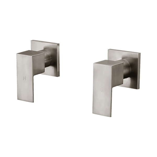Chrome Shower/Bath Mixer Tap Set with Brushed Finish w/ WaterMark - John Cootes
