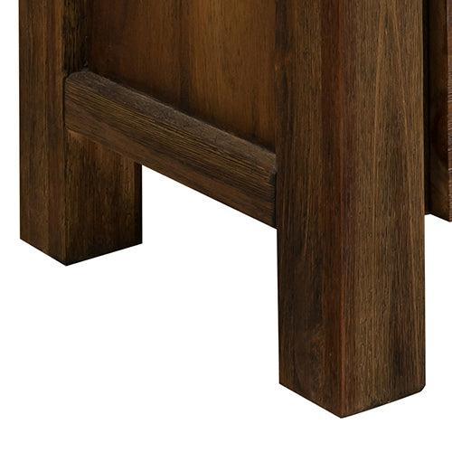Coffee Table Solid Acacia Wood & Veneer 2 Drawers Storage Chocolate Colour - John Cootes