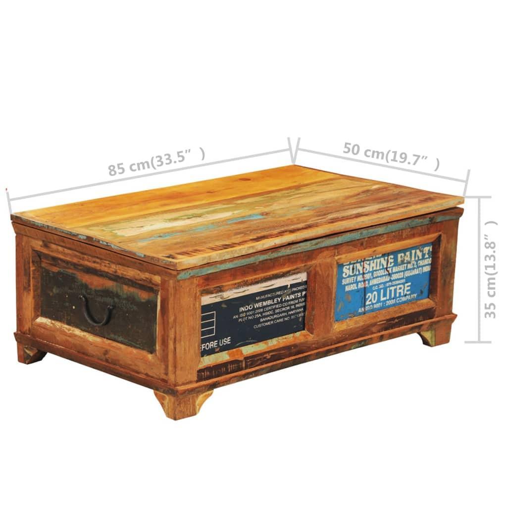 Coffee Table With Storage Vintage Reclaimed Wood - John Cootes