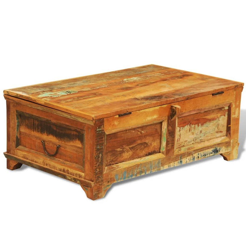 Coffee Table With Storage Vintage Reclaimed Wood - John Cootes