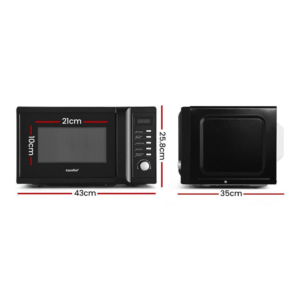 Comfee 20L Microwave Oven 700W Countertop Kitchen Cooker Black - John Cootes