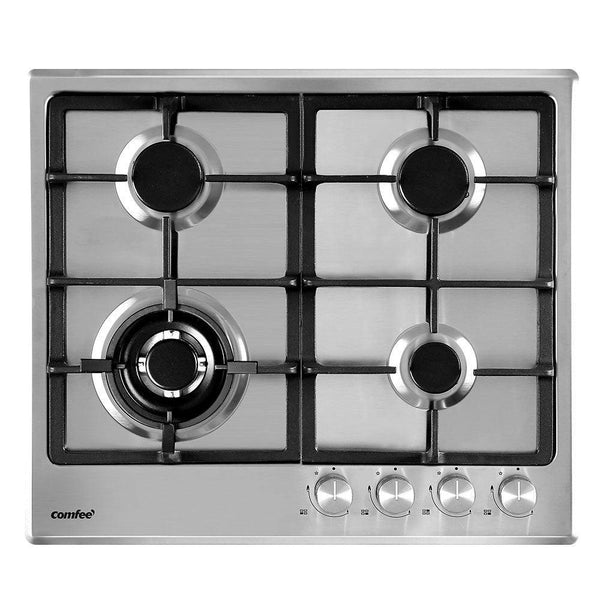 Comfee 60cm Gas Cooktop Stainless Steel 4 Burners Kitchen Stove Cook Top NG LPG - John Cootes