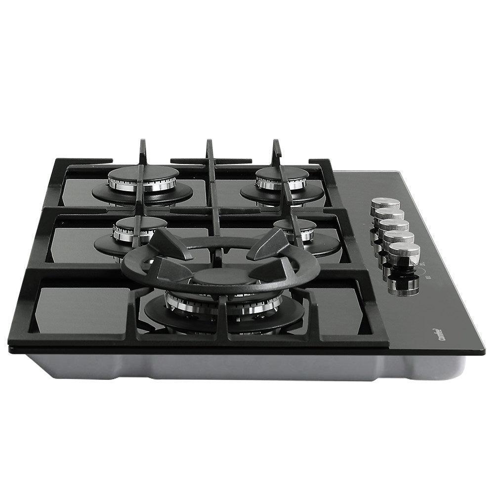 Comfee Gas Cooktop 5 Burner Kitchen Gas Hob Cook Top Trivets Stove Black NG LPG - John Cootes