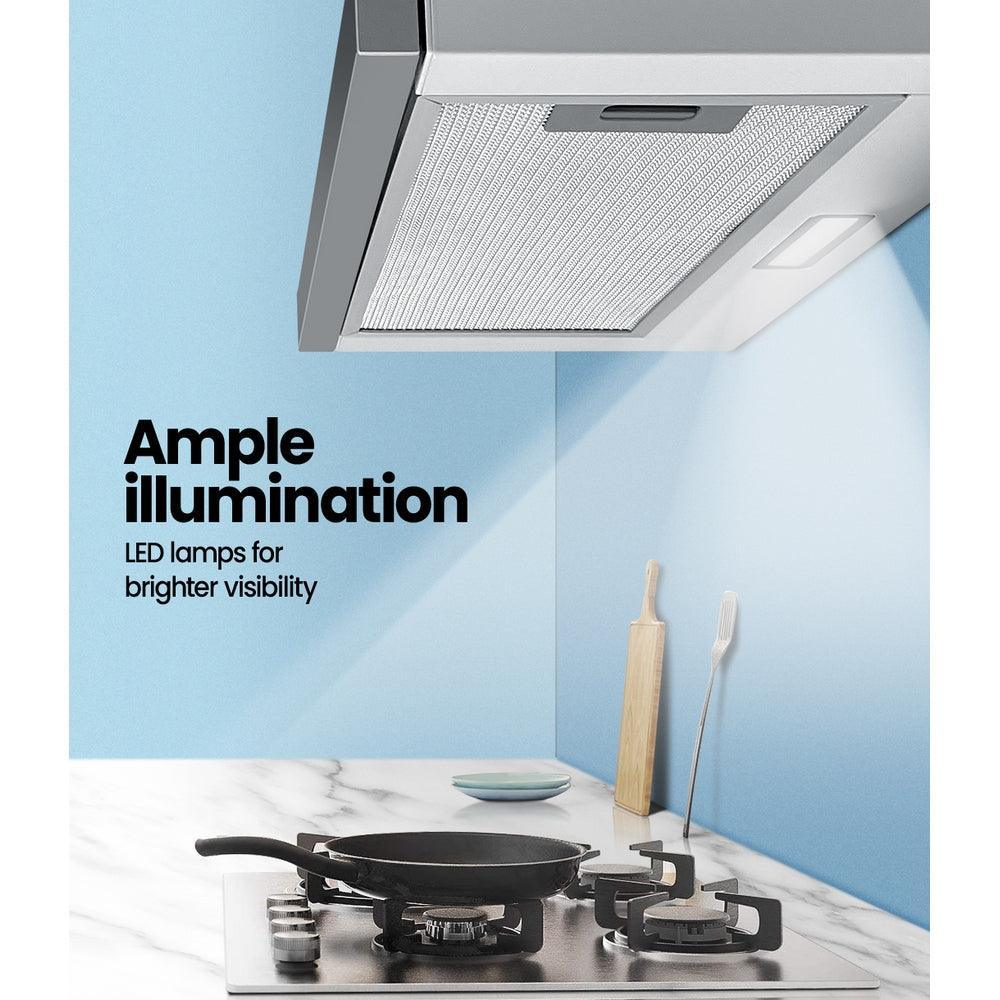 Comfee Rangehood 600mm Range Hood Slide Out 60cm Stainless Steel Kitchen Canopy - John Cootes