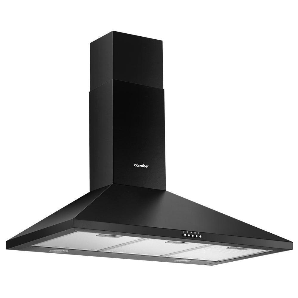 Comfee Rangehood 900mm Range Hood Home Kitchen Wall Mount Canopy 90cm Black - John Cootes