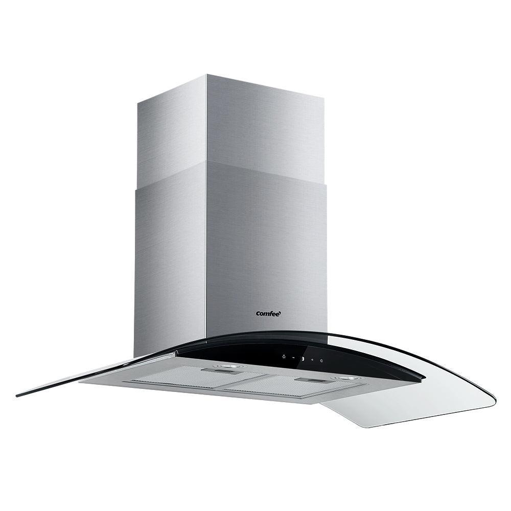 Comfee Rangehood 900mm Range Hood Stainless Steel LED Glass Home Kitchen Canopy - John Cootes