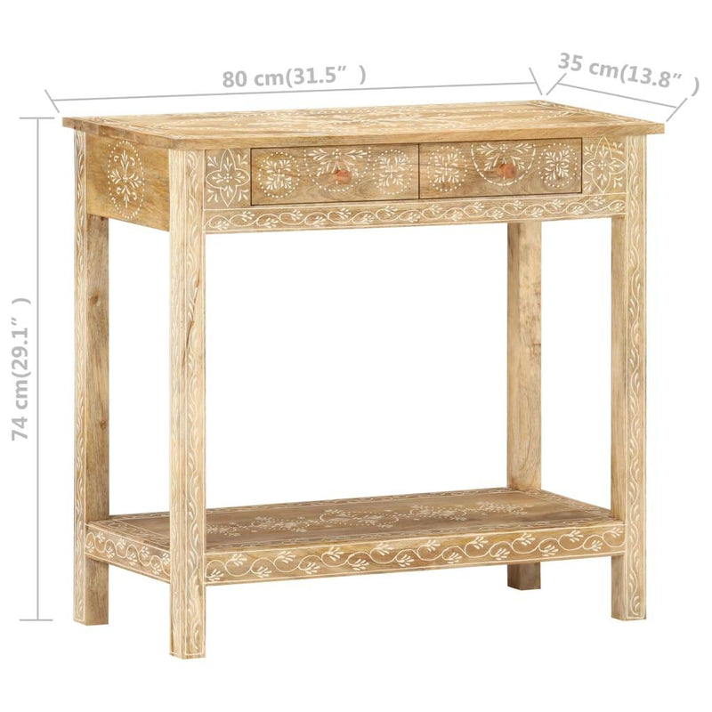 Console Table 80x35x74 Cm Solid Mango Wood - John Cootes