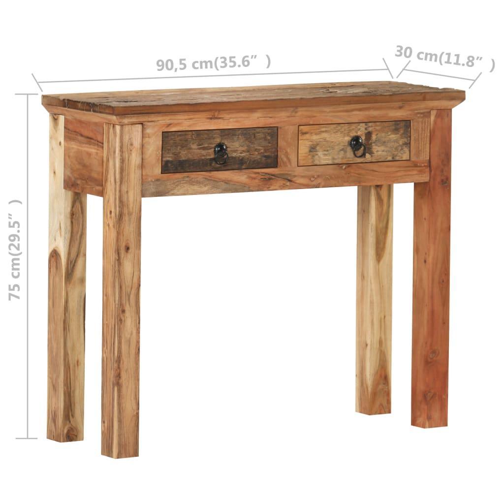 Console Table 90.5x30x75cm Solid Acacia Wood And Reclaimed Wood - John Cootes