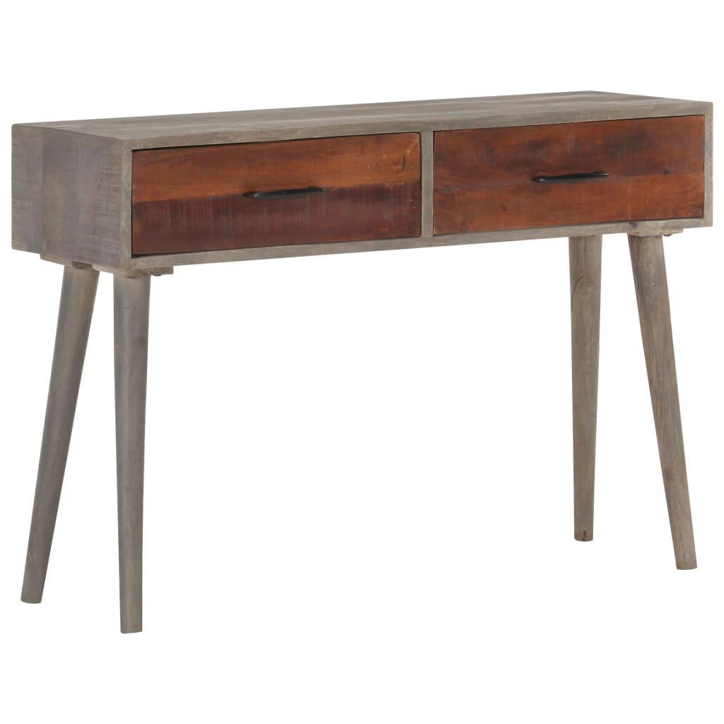 Console Table Grey 110x35x75 Cm Solid Rough Mango Wood - John Cootes