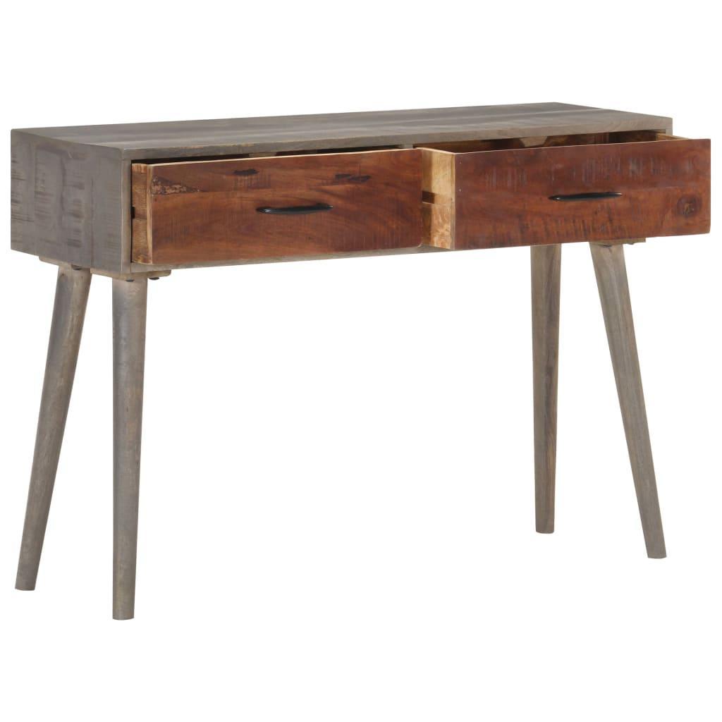 Console Table Grey 110x35x75 Cm Solid Rough Mango Wood - John Cootes