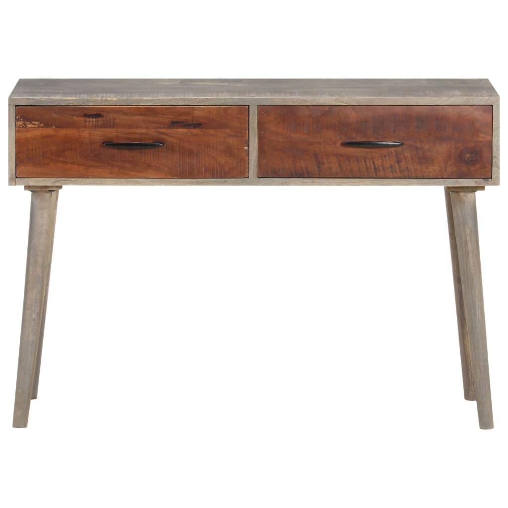 Console Table Grey 110x35x75 Cm Solid Rough Mango Wood - John Cootes