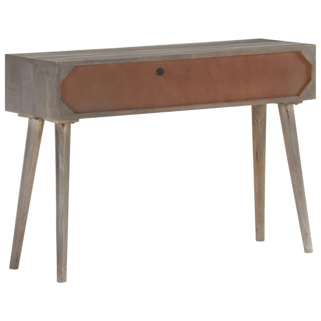 Console Table Grey 110x35x75 Cm Solid Rough Mango Wood - John Cootes