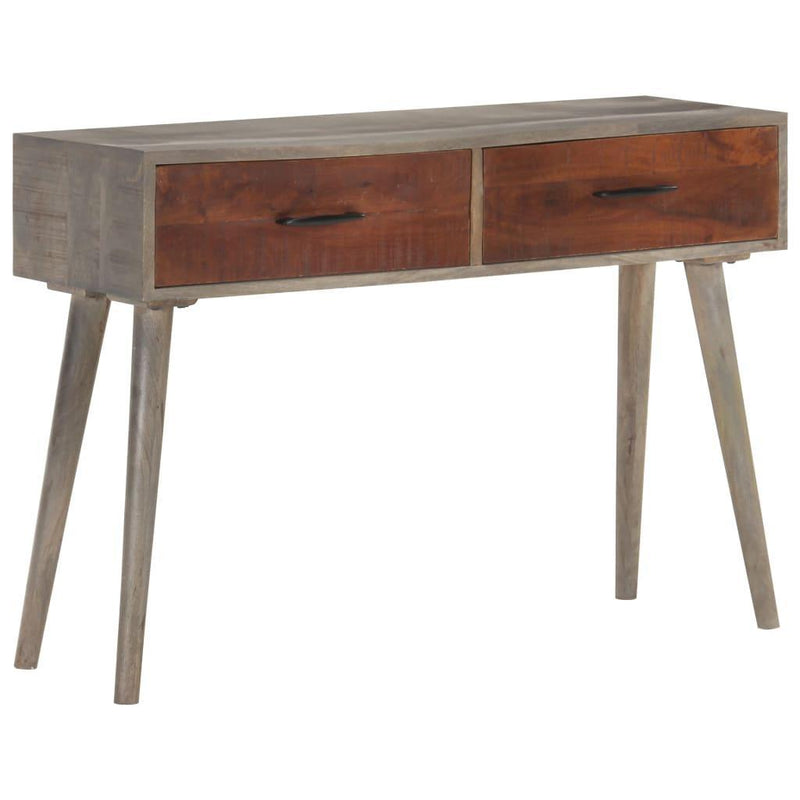 Console Table Grey 110x35x75 Cm Solid Rough Mango Wood - John Cootes