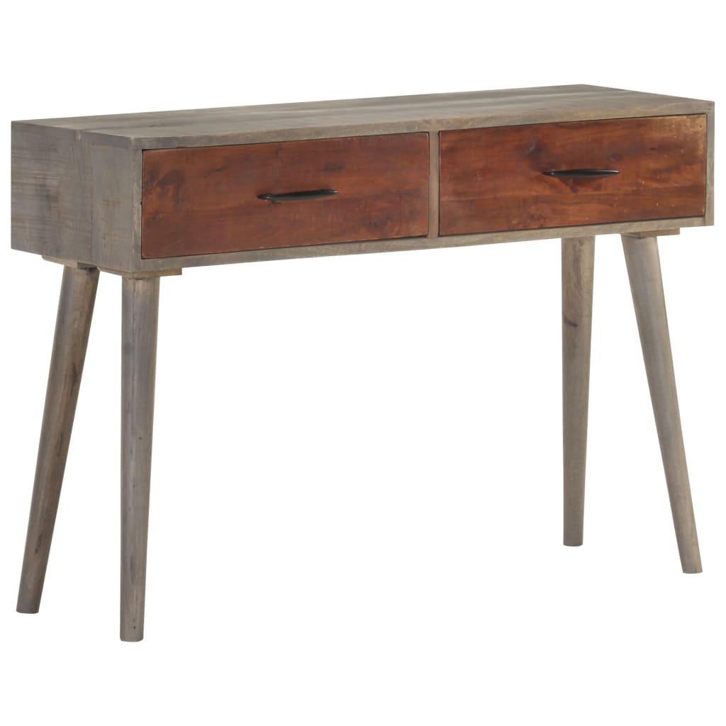 Console Table Grey 110x35x75 Cm Solid Rough Mango Wood - John Cootes