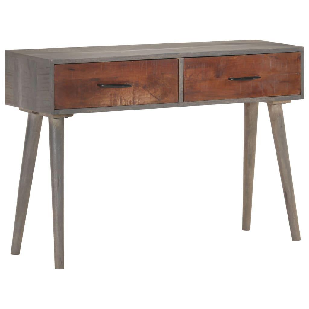 Console Table Grey 110x35x75 Cm Solid Rough Mango Wood - John Cootes