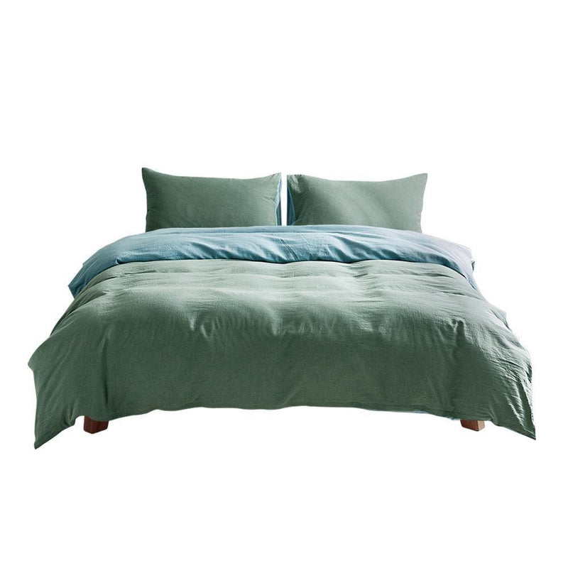 Cosy Club Duvet Cover Quilt Set Doona Cover Pillow Case Blue Lagoon DOUBLE - John Cootes