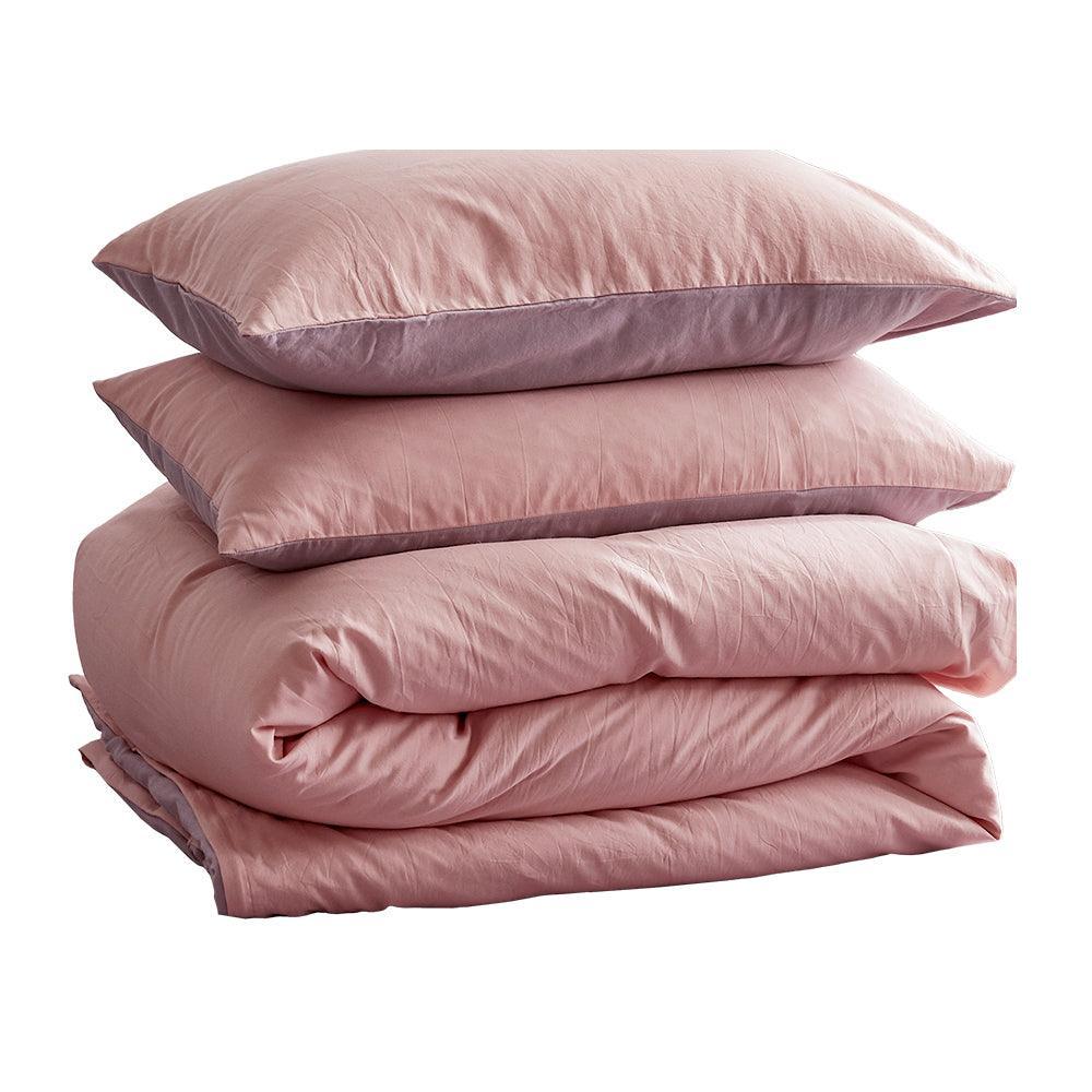 Cosy Club Duvet Cover Quilt Set Doona Cover Pillow Case Candy Floss QUEEN - John Cootes