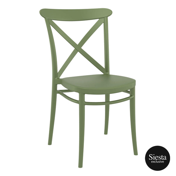 Cross Chair - Olive Green - John Cootes