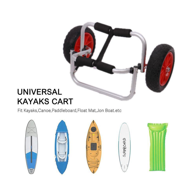 Crystal Clear Kayak and Kayak Cart Set with Free Random Color Paddles - John Cootes