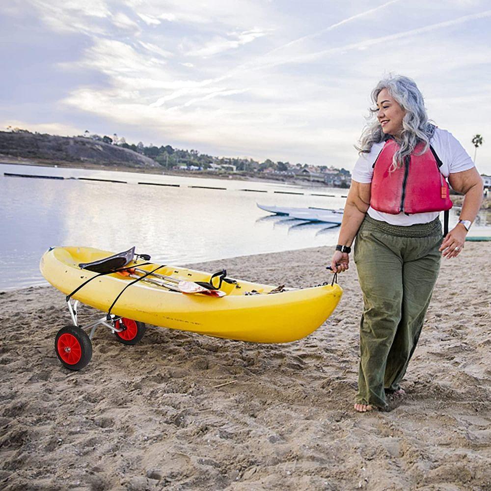 Crystal Clear Kayak and Kayak Cart Set with Free Random Color Paddles - John Cootes