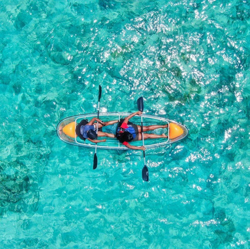 Crystal Clear Kayak with Random Color Paddles - John Cootes