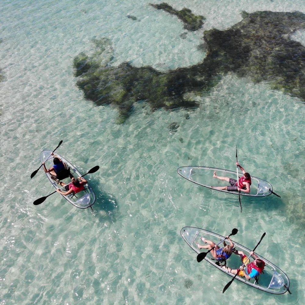 Crystal Clear Kayak with Random Color Paddles - John Cootes