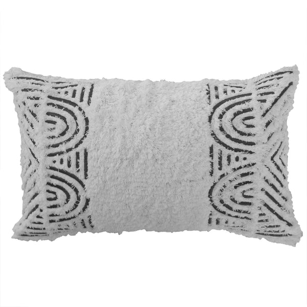 Cushion Cover-Boho Textured Single Sided-Africa Mono-30cm x 50cm - John Cootes