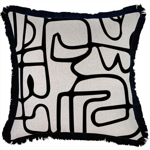 Cushion Cover-Coastal Fringe-Art-Studio-45cm x 45cm - John Cootes