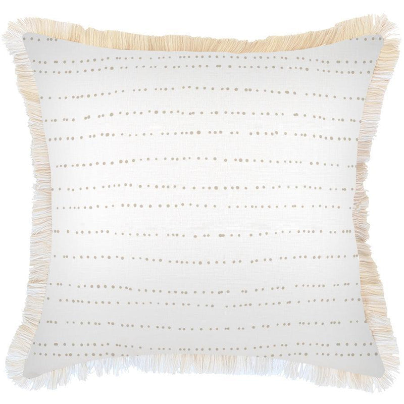 Cushion Cover-Coastal Fringe-Journey Beige-60cm x 60cm - John Cootes